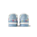 LV Trainer Sneaker Light Blue Grid 1AHCYA