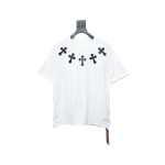 CHROME HEARTS Cross-Veneer Silver Jewelry T-Shirt