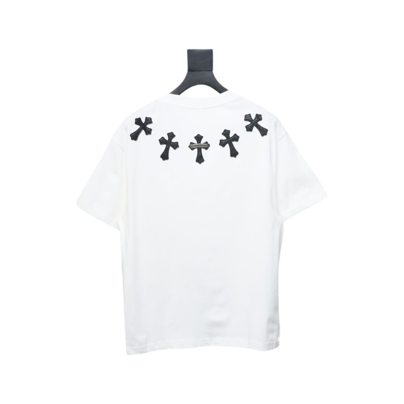 CHROME HEARTS Cross-Veneer Silver Jewelry T-Shirt