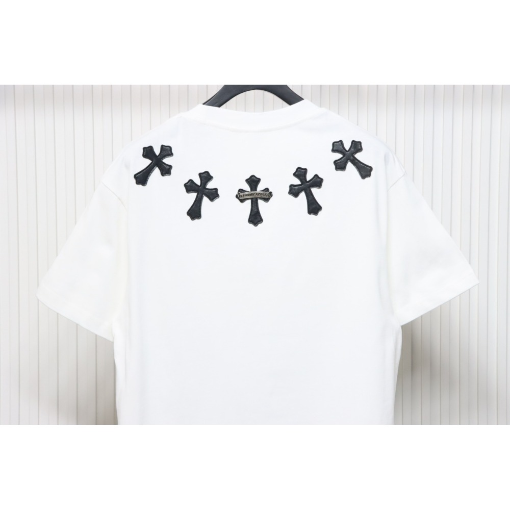 CHROME HEARTS Cross-Veneer Silver Jewelry T-Shirt