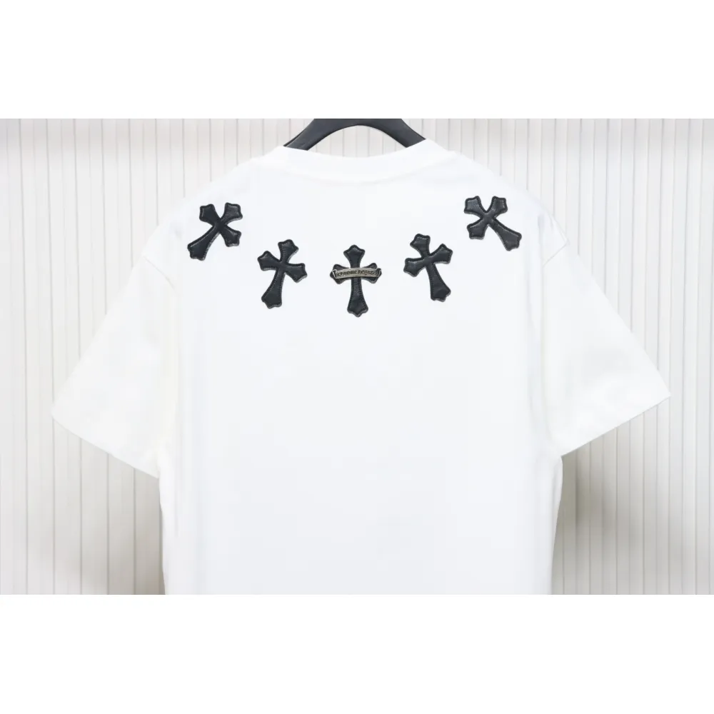 CHROME HEARTS Cross-Veneer Silver Jewelry T-Shirt