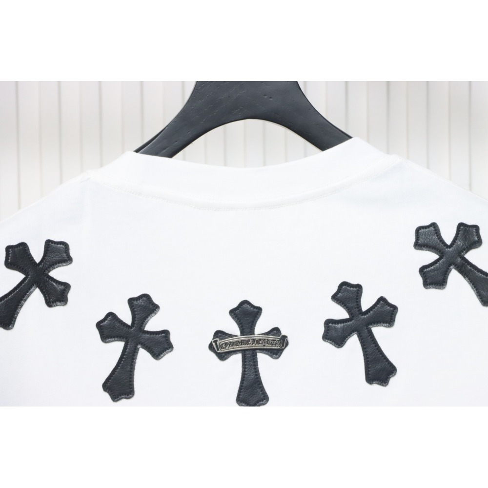 CHROME HEARTS Cross-Veneer Silver Jewelry T-Shirt
