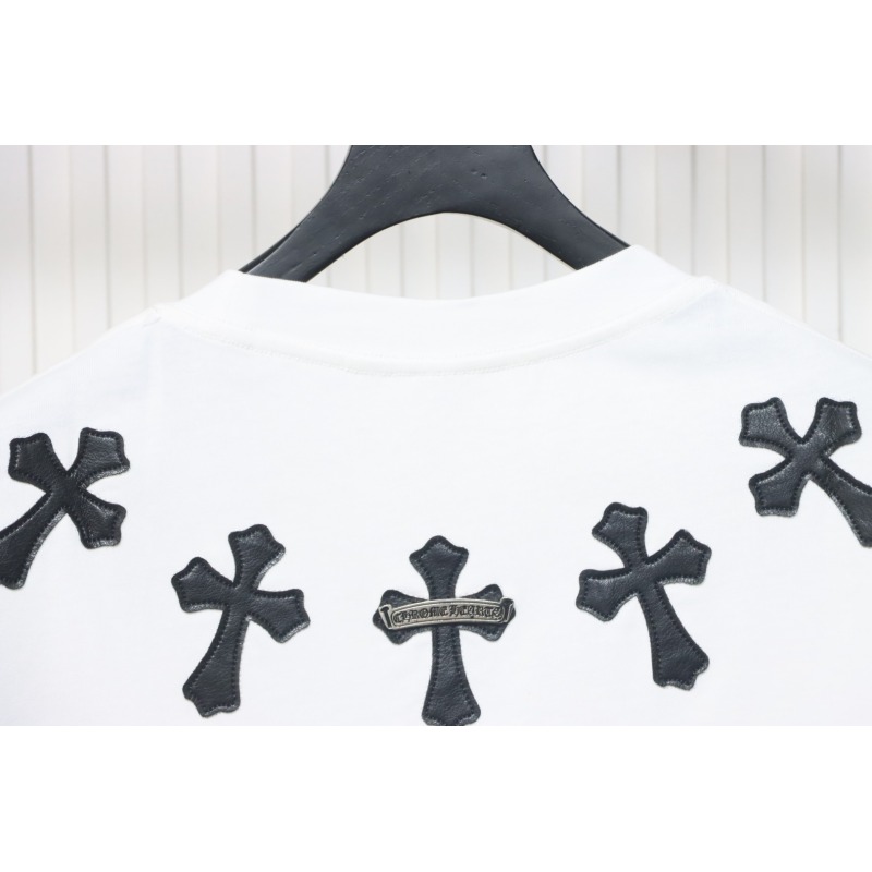 CHROME HEARTS Cross-Veneer Silver Jewelry T-Shirt