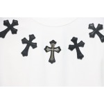 CHROME HEARTS Cross-Veneer Silver Jewelry T-Shirt