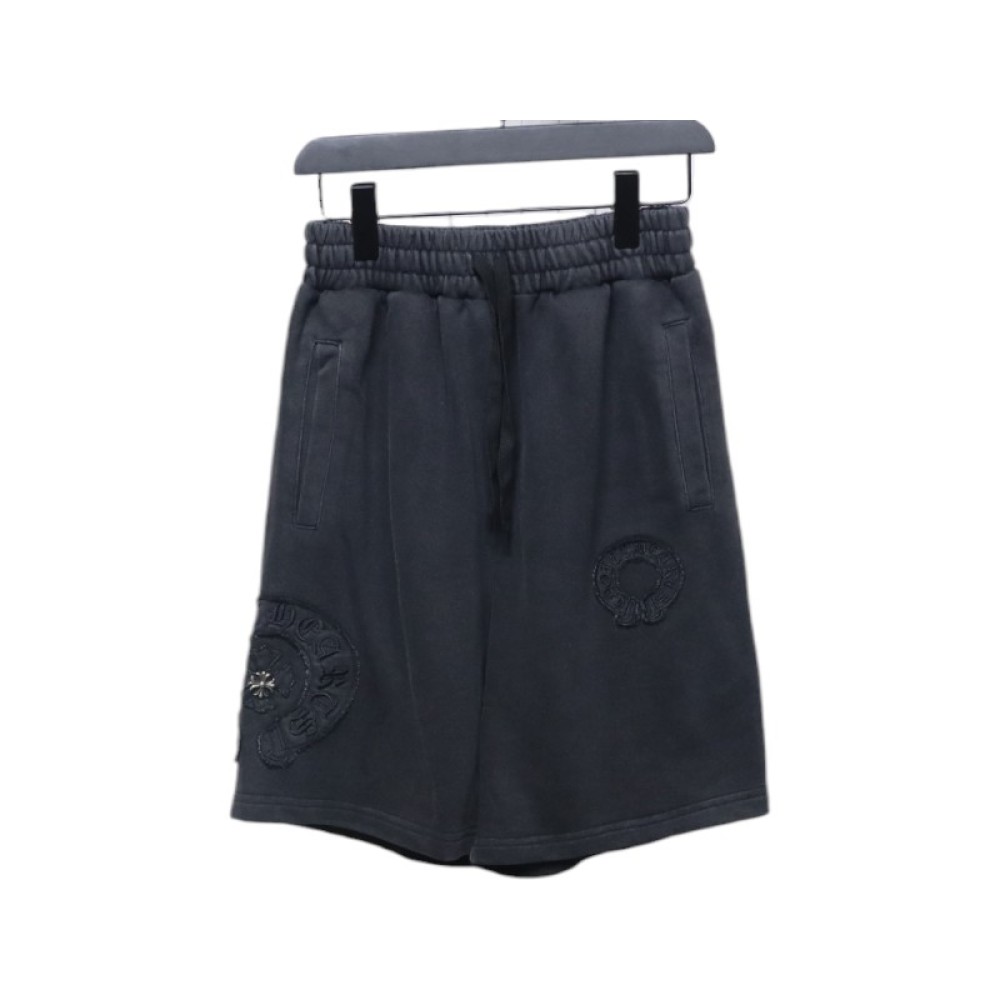 Chrome Hearts Distressed Embroidery Shorts