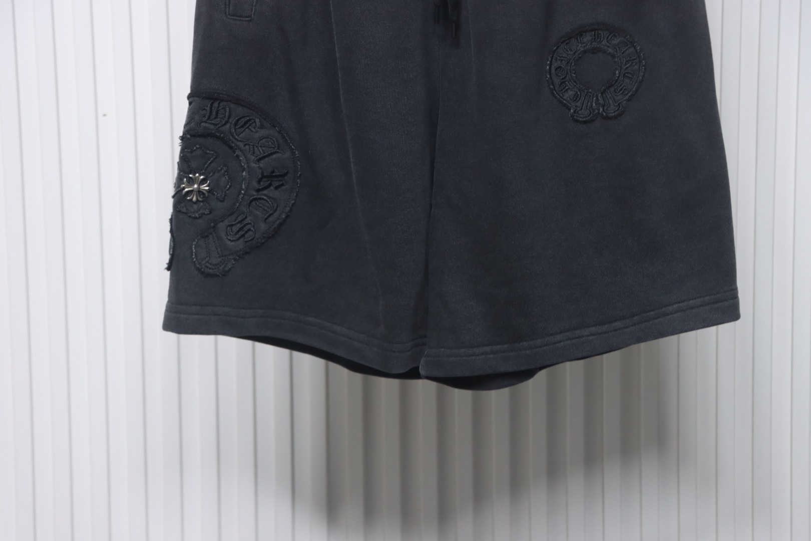 Chrome Hearts Distressed Embroidery Shorts
