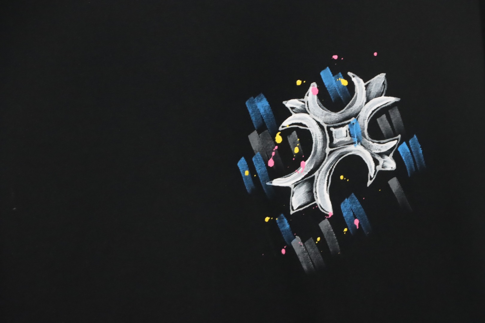 CHROME HEARTS Painted Cross T-Shirt