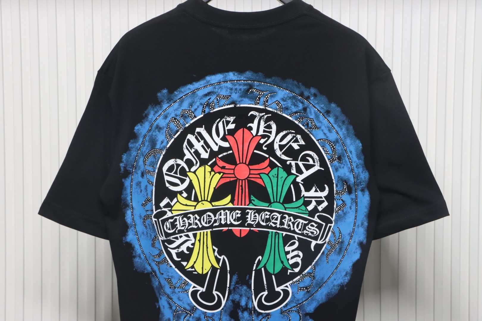CHROME HEARTS Tricolor Cross smudge T-Shirt