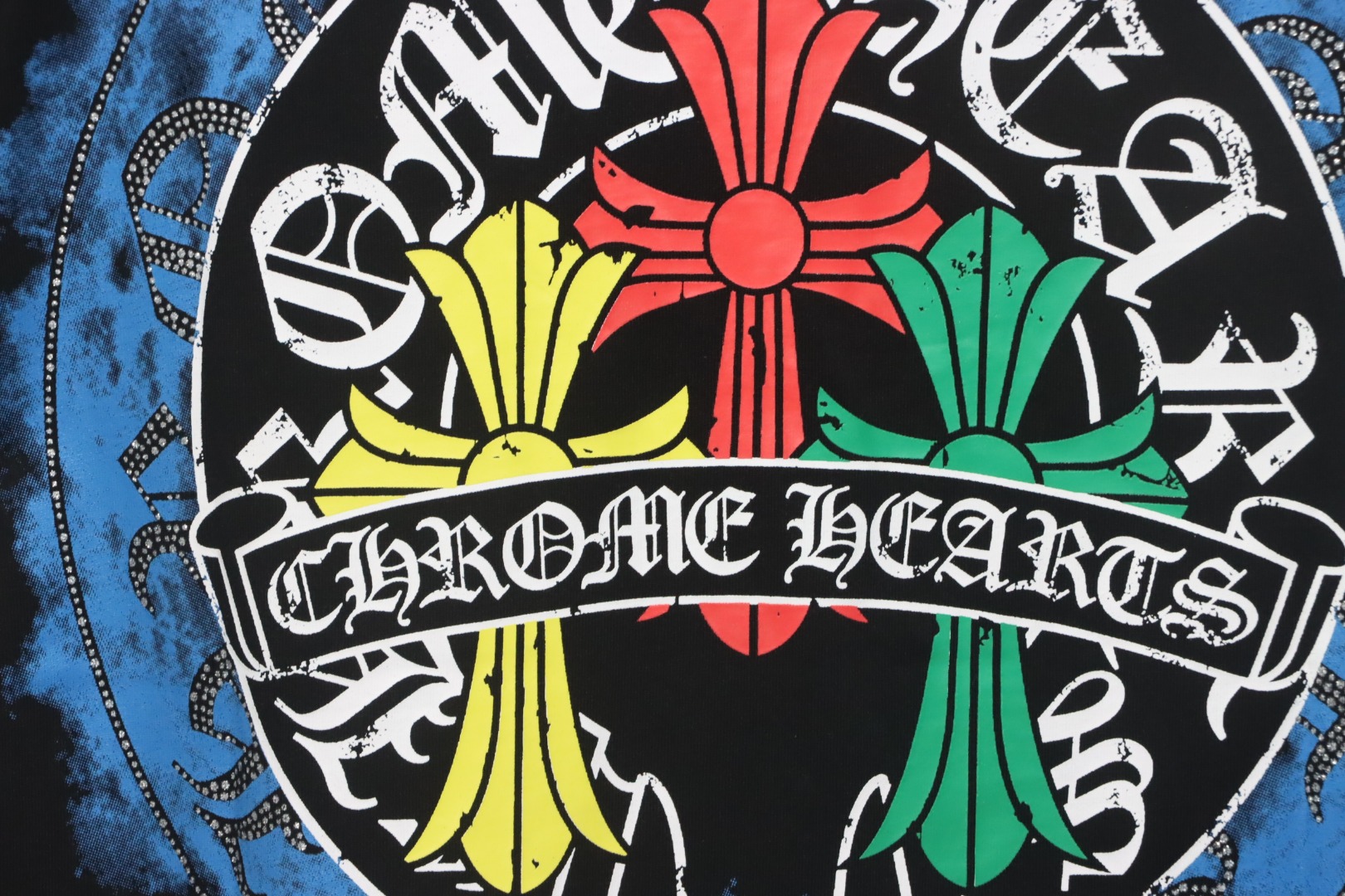CHROME HEARTS Tricolor Cross smudge T-Shirt