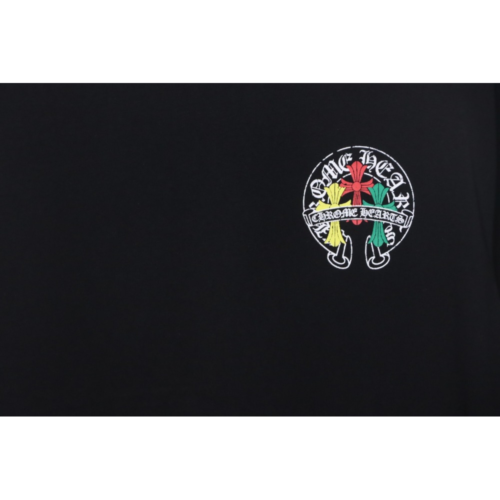 CHROME HEARTS Tricolor Cross smudge T-Shirt