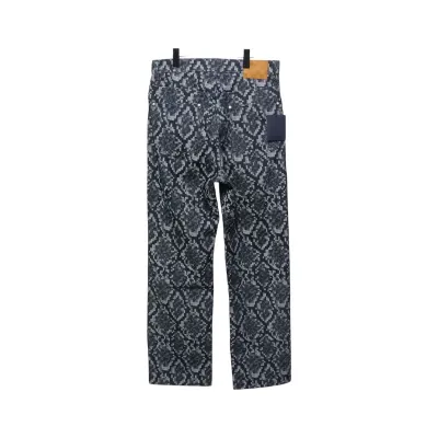 Louis Vuitton Asymmetrical Snake Print Jeans 02
