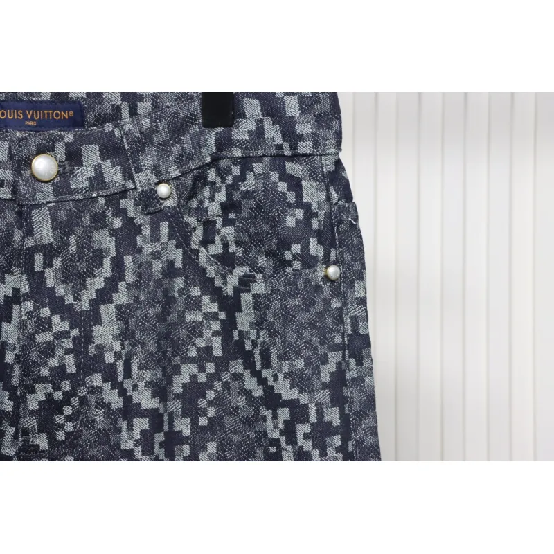 Louis Vuitton Asymmetrical Snake Print Jeans