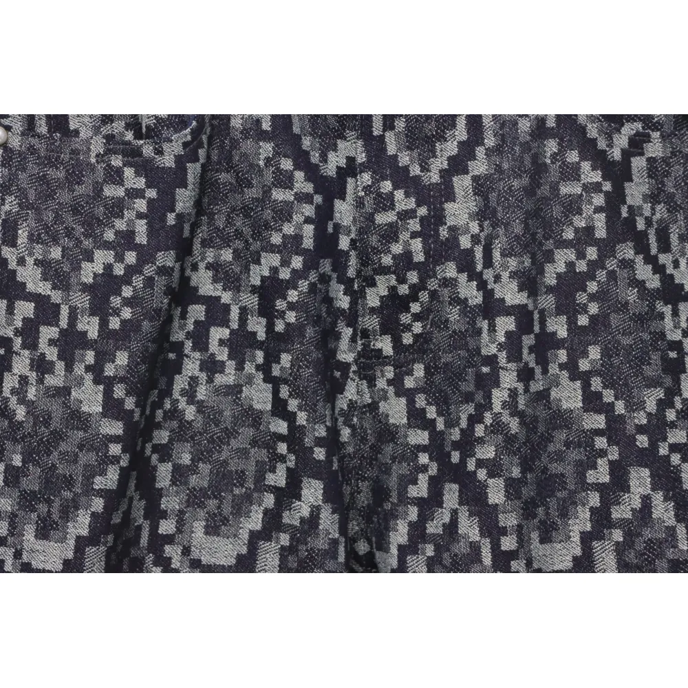 Louis Vuitton Asymmetrical Snake Print Jeans