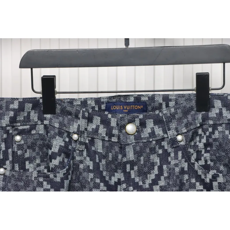 Louis Vuitton Asymmetrical Snake Print Jeans