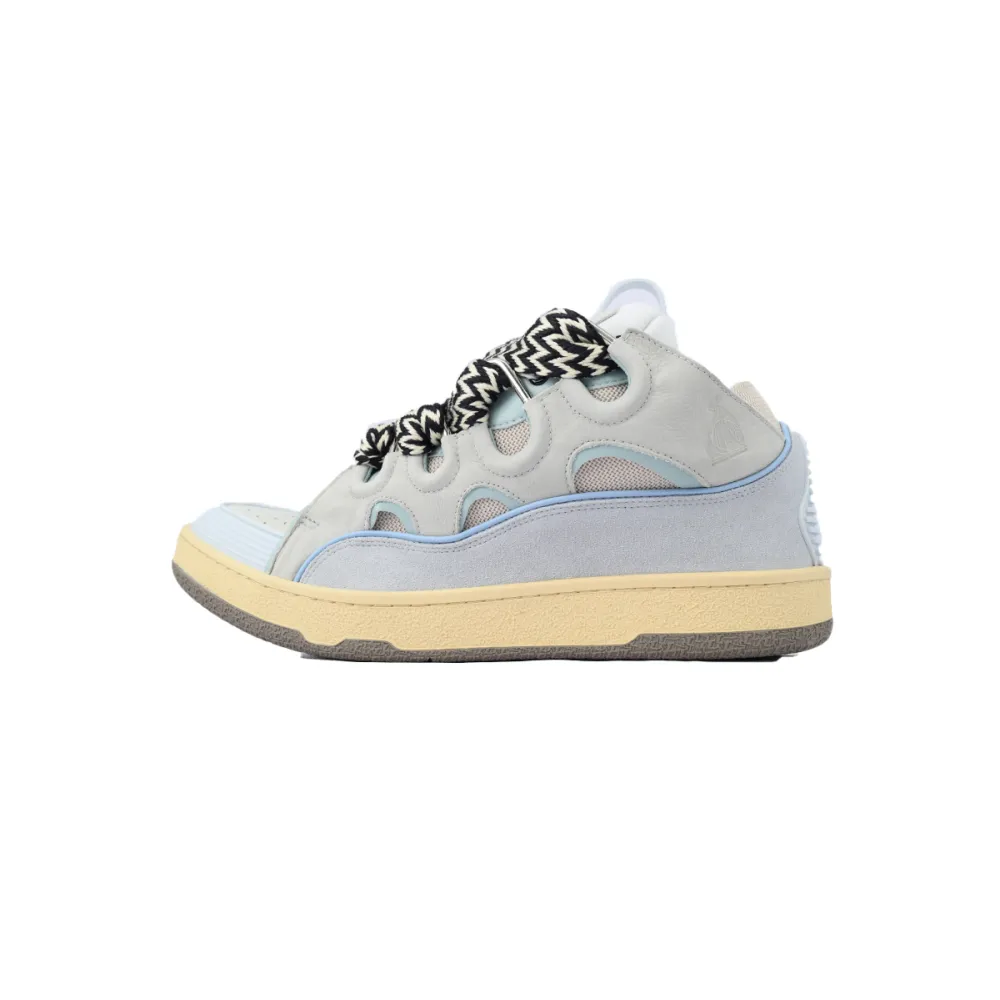 Lanvin Leather Curb White Blue