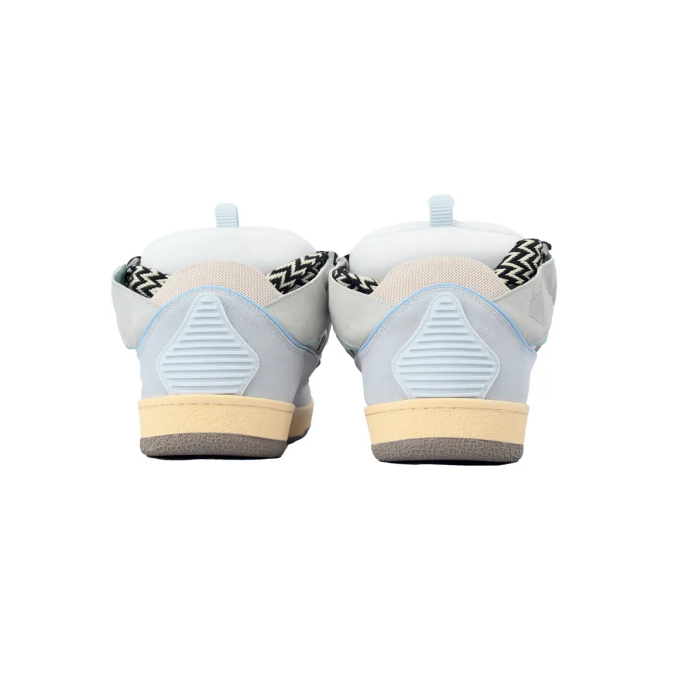 Lanvin Leather Curb White Blue