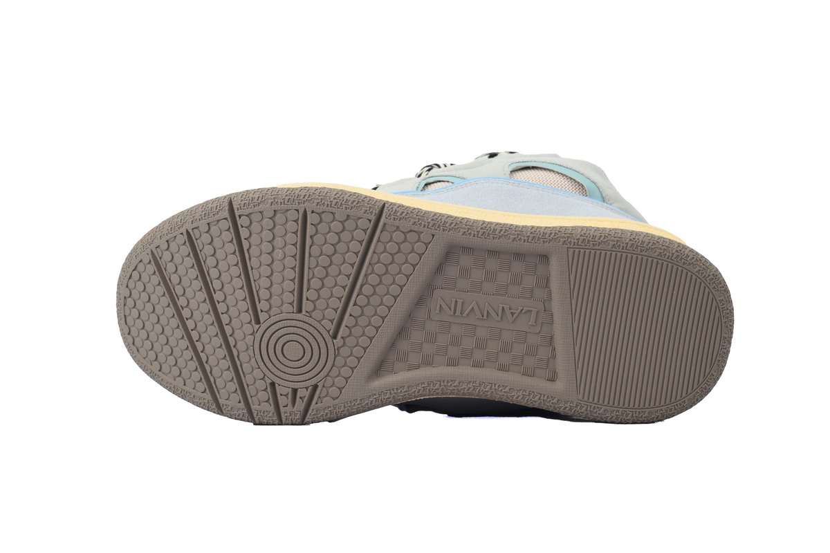 Lanvin Leather Curb White Blue