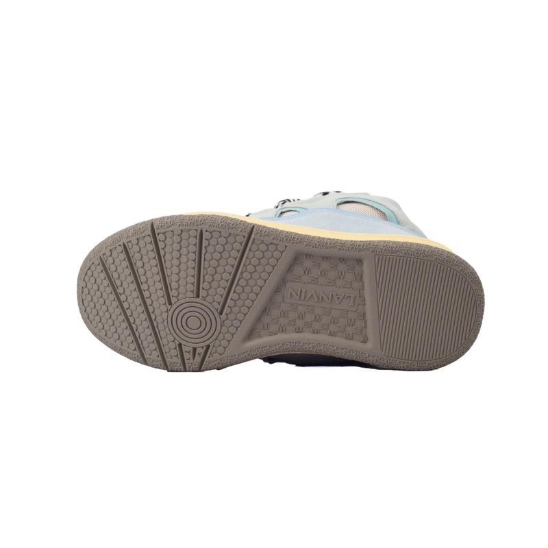 Lanvin Leather Curb White Blue