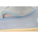 Lanvin Leather Curb White Blue