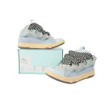 Lanvin Leather Curb White Blue
