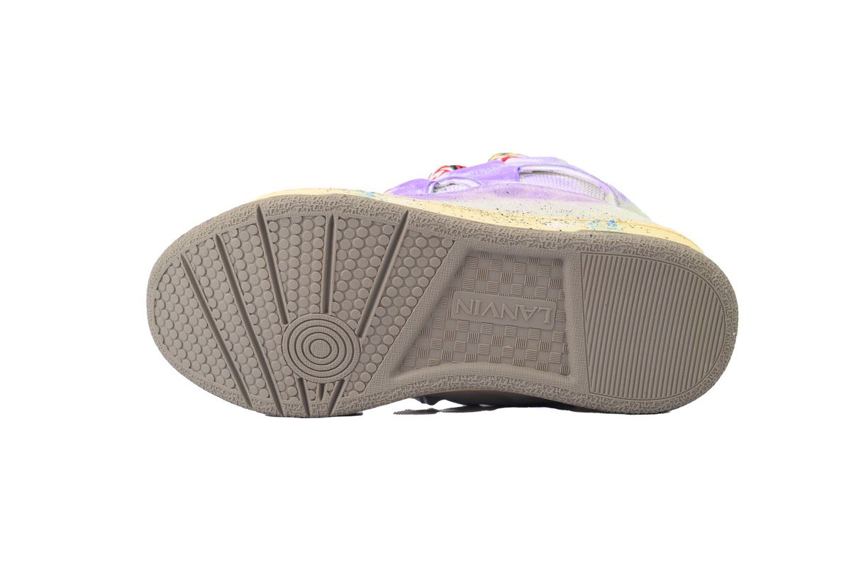 Lanvin Leather Curb White Purple