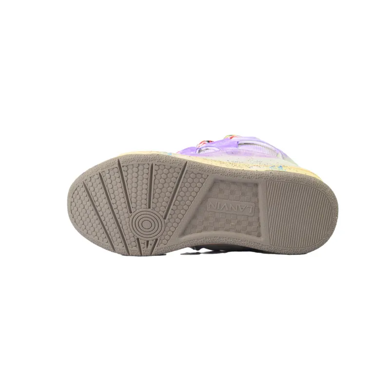 Lanvin Leather Curb White Purple