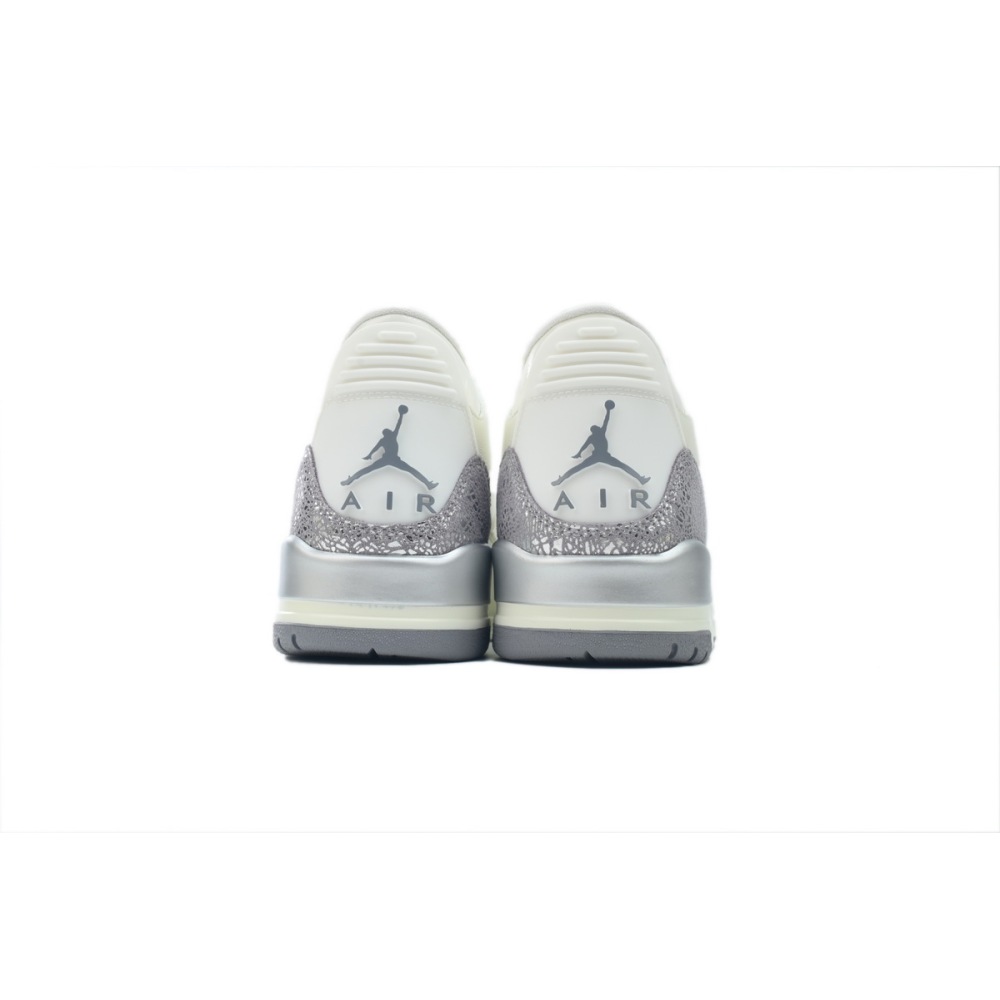 PK God Batch Air Jordan 3 Retro Sail Metallic Silver CK9246-100
