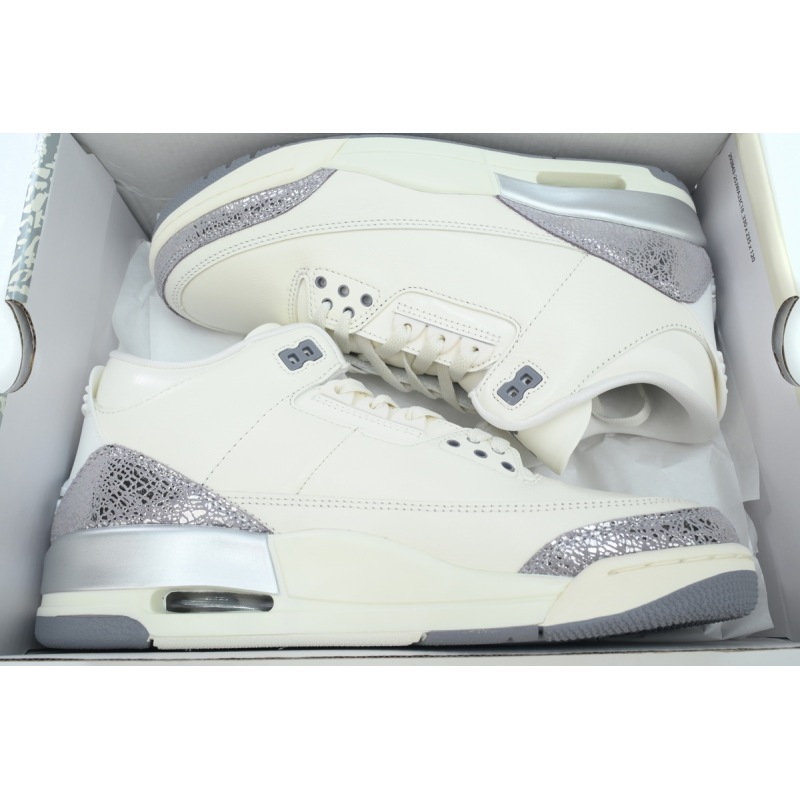 PK God Batch Air Jordan 3 Retro Sail Metallic Silver CK9246-100