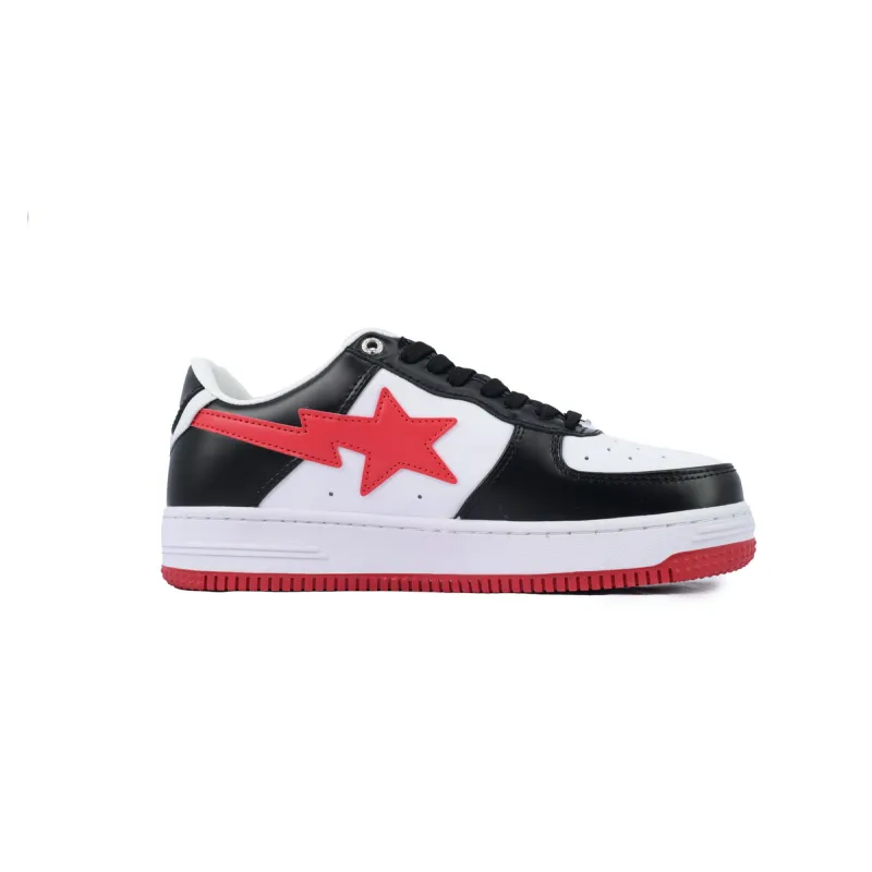 A BATHING APE Bape Sta White Black Red OZXSHM-191-303M