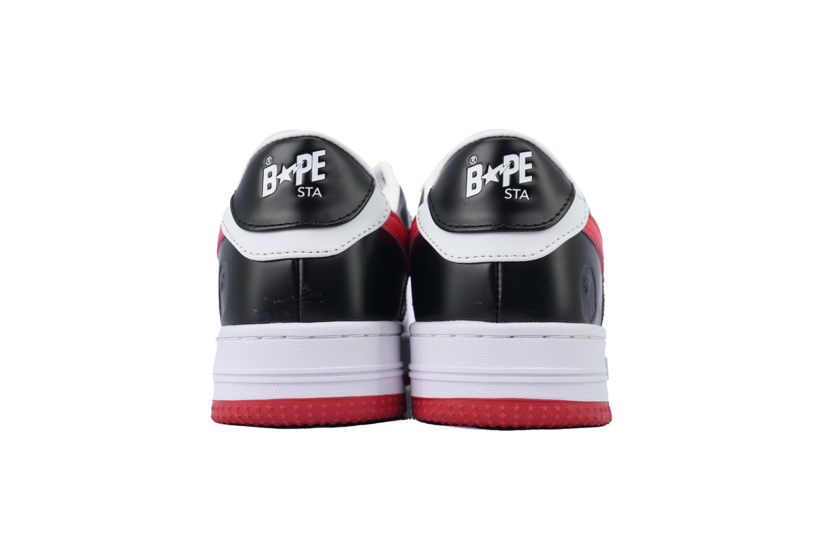 A BATHING APE Bape Sta White Black Red OZXSHM-191-303M