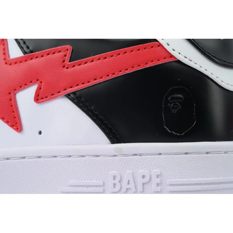 A BATHING APE Bape Sta White Black Red OZXSHM-191-303M