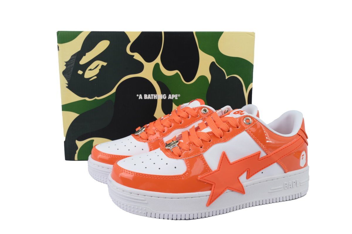 A BATHING APE Bape Sta White Orange Red OZXSHMX91310N
