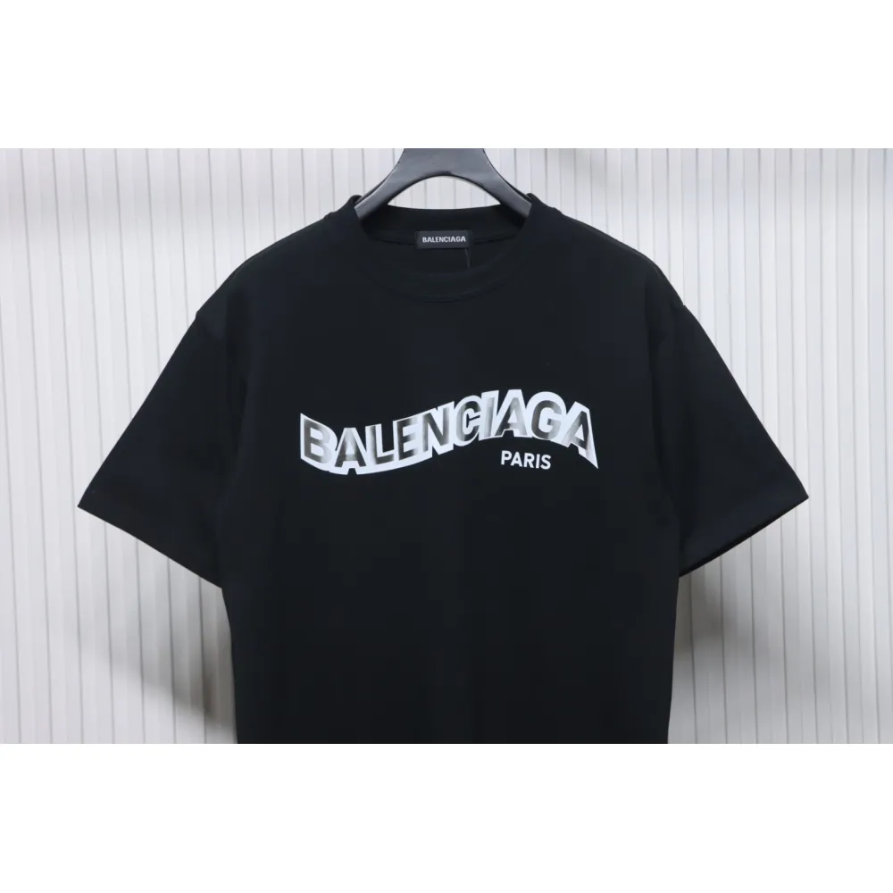 Balenciaga 25SS Shadow Letter Logo Print T-Shirt