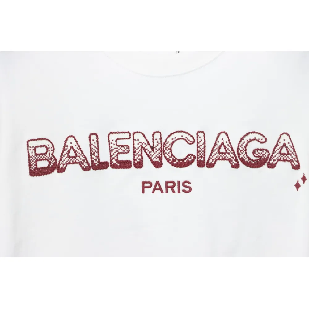 Balenciaga Gradient Letter Embroidered T-Shirt