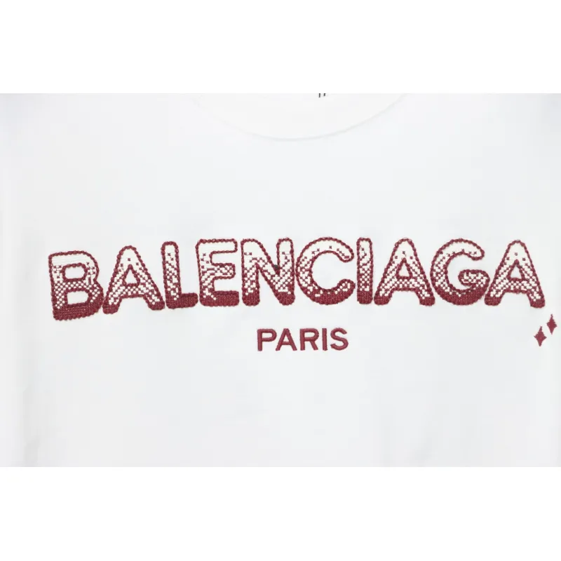Balenciaga Gradient Letter Embroidered T-Shirt