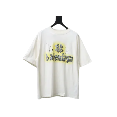 Balenciaga Hand-Painted BB Letter Logo Printed T-Shirt 01