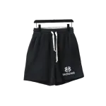 Balenciaga Hand-Painted Letter Logo Print Shorts