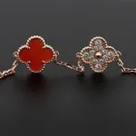 Van Cleef & Arpels Sweet Alhambra Bracelet Carnelian/Rose Gold