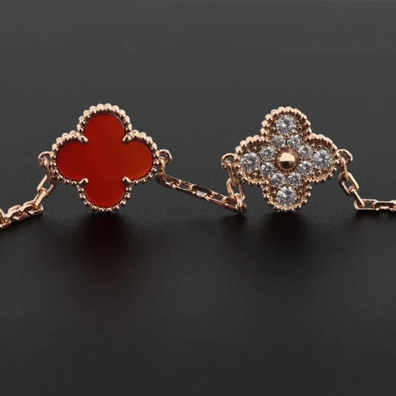 Van Cleef & Arpels Sweet Alhambra Bracelet Carnelian/Rose Gold