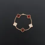 Van Cleef & Arpels Sweet Alhambra Bracelet Carnelian/Rose Gold