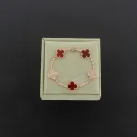 Van Cleef & Arpels Sweet Alhambra Bracelet Carnelian/Rose Gold