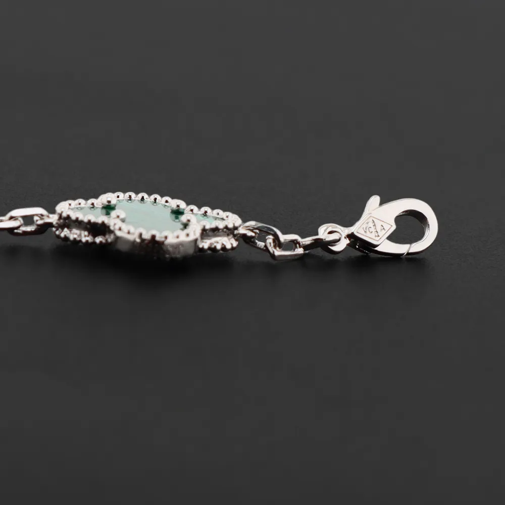 Van Cleef & Arpels Sweet Alhambra Bracelet Malachite/Silver