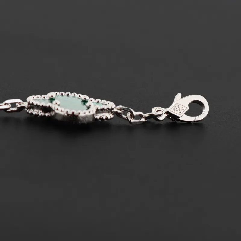 Van Cleef & Arpels Sweet Alhambra Bracelet Malachite/Silver