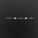 Van Cleef & Arpels Sweet Alhambra Bracelet Malachite/Silver