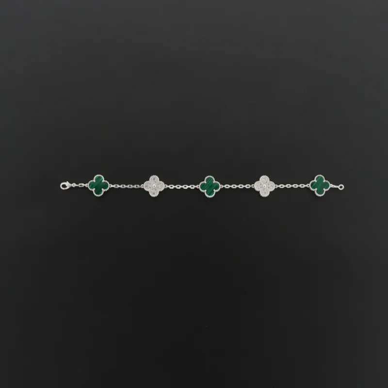 Van Cleef & Arpels Sweet Alhambra Bracelet Malachite/Silver
