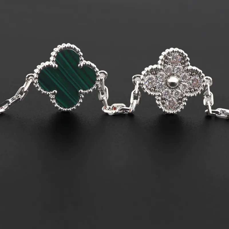 Van Cleef & Arpels Sweet Alhambra Bracelet Malachite/Silver