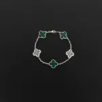 Van Cleef & Arpels Sweet Alhambra Bracelet Malachite/Silver