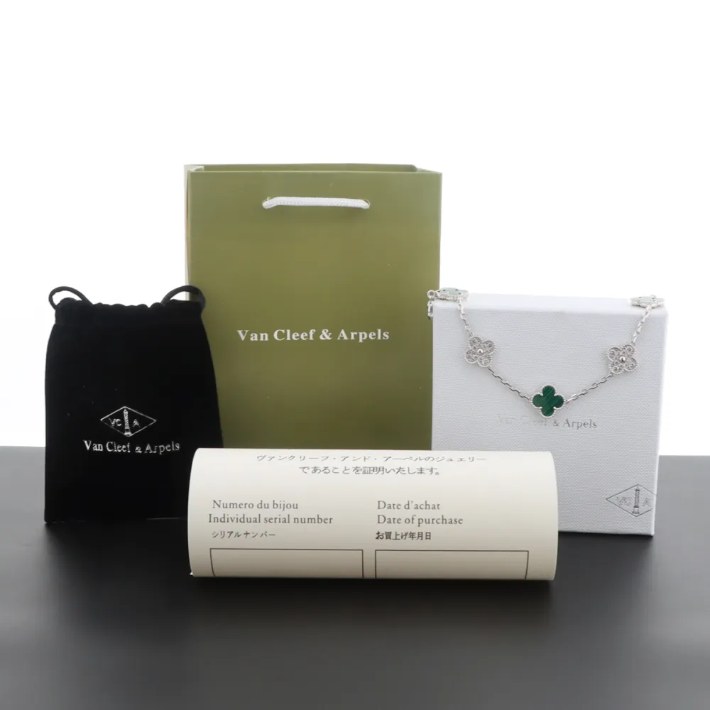 Van Cleef & Arpels Sweet Alhambra Bracelet Malachite/Silver