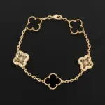 Van Cleef & Arpels Sweet Alhambra Bracelet Onyx/Gold