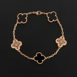 Van Cleef & Arpels Sweet Alhambra Bracelet Onyx/Rose Gold